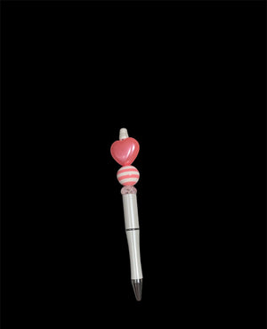 Pink heart pen