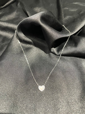 Heart necklace & earrings