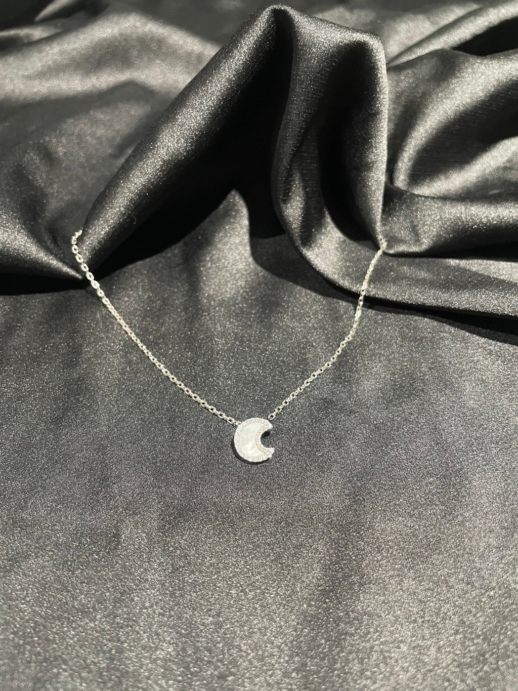 Moon necklace & earrings