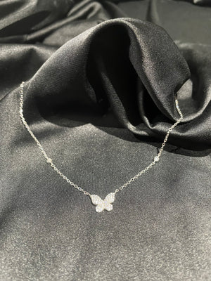 Winter butterfly necklace